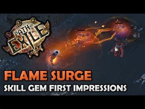 and of course, Ignited enemies. . Poe flame surge